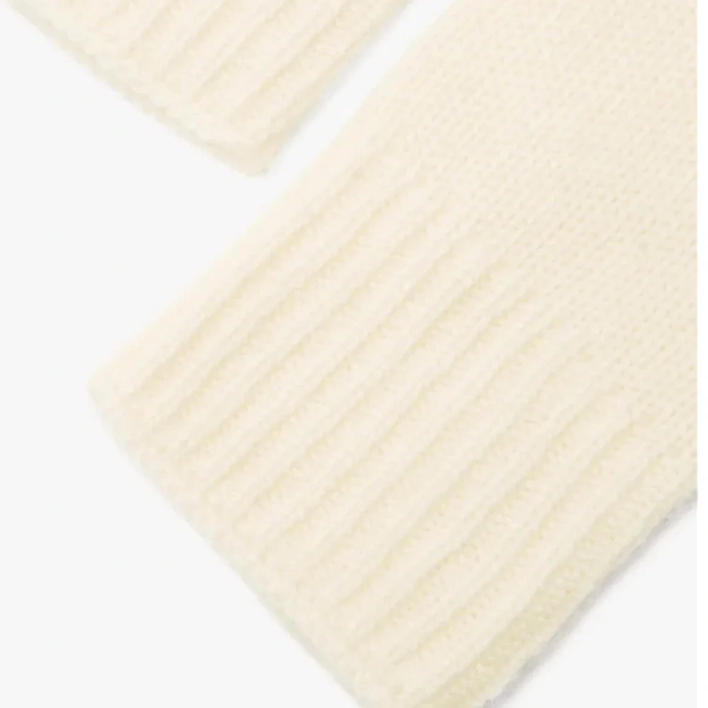KHAITE Kai Cashmere Fingerless Gloves Cream